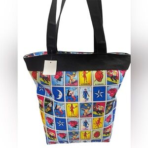 New Mexican Lotería print shoulder bag